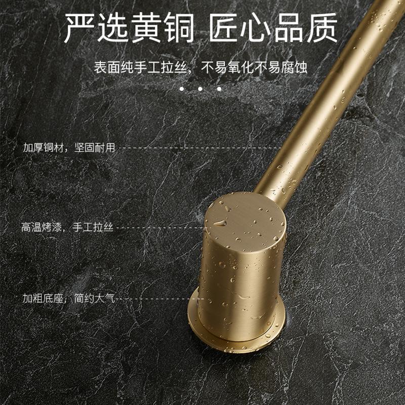 Bathroom Brass Towel Rack No Drill Wall Mounted Gun Grey Towel Holder for Hotel Bathroom