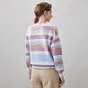Kemengboka Women's 100% Cashmere Striped Sweater