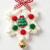 Christmas Pendant Ornament Festive Christmas Drop Ornament Bow Hanging Ornament Snowflake Shaped For Window Door Handle