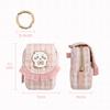 Shobido Chiikawa Check Series Mini Pouch with Carabiner Bicolor Cat
