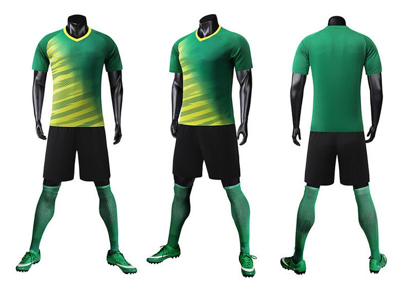 Summer Short Sleeve Jersey Set: Unisex Football Uniform for Kids & Adults, Plain Color Design