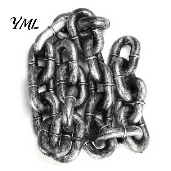 Funny Dog Walk Props Simulated Iron Chain for Haunted House Cosplay, Halloween Plastic Prop, Novelty Yorkie Decorative Leash, Lightweight Fake