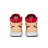 Air Jordan 1 Mid 'Light Curry Cardinal Red' (Unisex) White Onyx / White / Cardinal Red / Light Curry Vintage Basketball Shoes 554724 201
