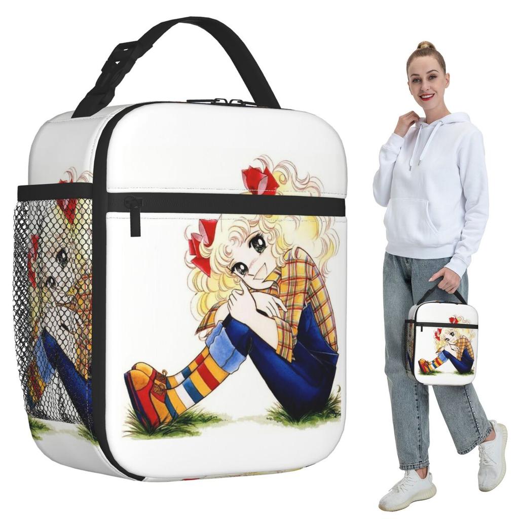 Candy Candy Anime Manga Insulated Lunch Bag for Kids School Cooler Thermal Food Box Tote Leakproof Lunch Boxes Container
