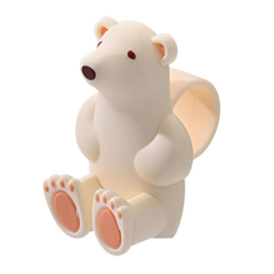 Bear Door Handle Stopper Wall Protector Adhesive-Free Silicone Door Lever Stop Wall Bumper Noise Reduction Home Office Door Anti-collision Pad