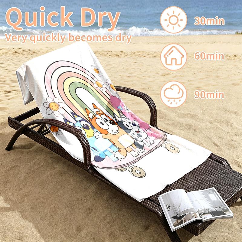 Bluey Beach towels also serve as bath towels summer essential a musthave for the outdoors the beach and the pool