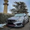 For Benz CLA Class C117 W117 CLA45 AMG Line 2013 2014 2015 Car Front Bumper Splitter 3Pcs Glossy Black Spoiler Lip