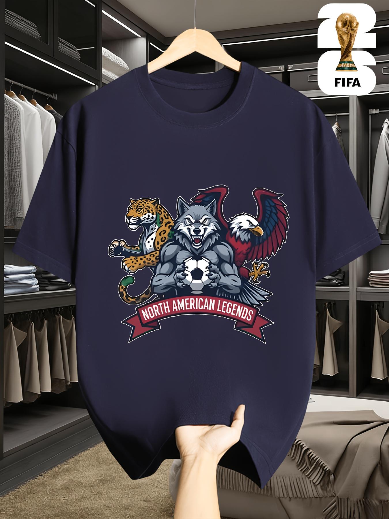 Футболка Чемпионата мира по футболу FIFA 2026 с ярким дизайном, идеально подходит для повседневного ношения и мероприятий на открытом воздухе S