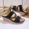 Women’s Floral Wedge Platform Roman Slide Sandals