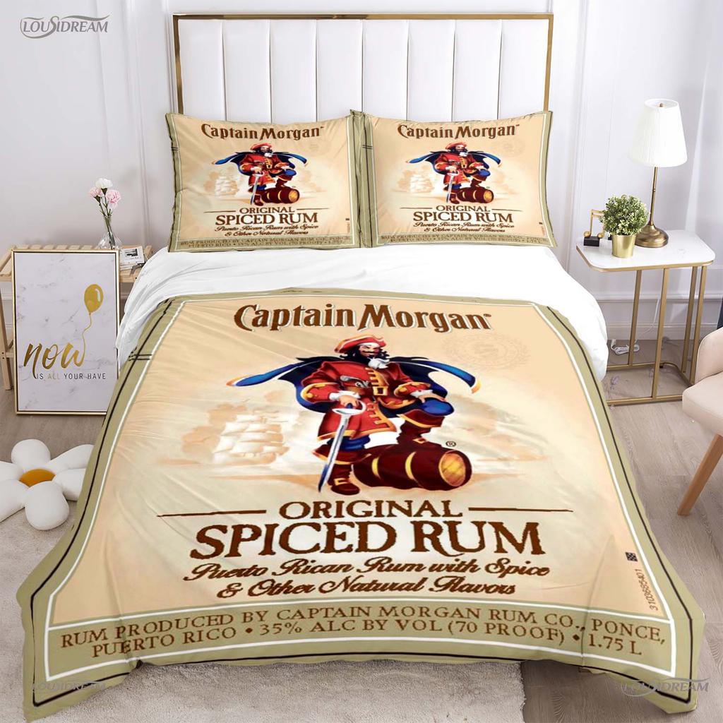 Captain morgan Casal Ganzjahres Bettbezug Bettdecke Bettwäsche Sets Weiche Steppdeckenbezug und Kissenbezüge Junge Einzel-/Doppel-/Queen-/King-Size