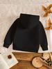 Trendy & Cute Bear-Print Boys' Fleece-Lined Hoodie – Stylish, Comfortable, and Versatile for Autumn & Winter (Outdoor-Ready)