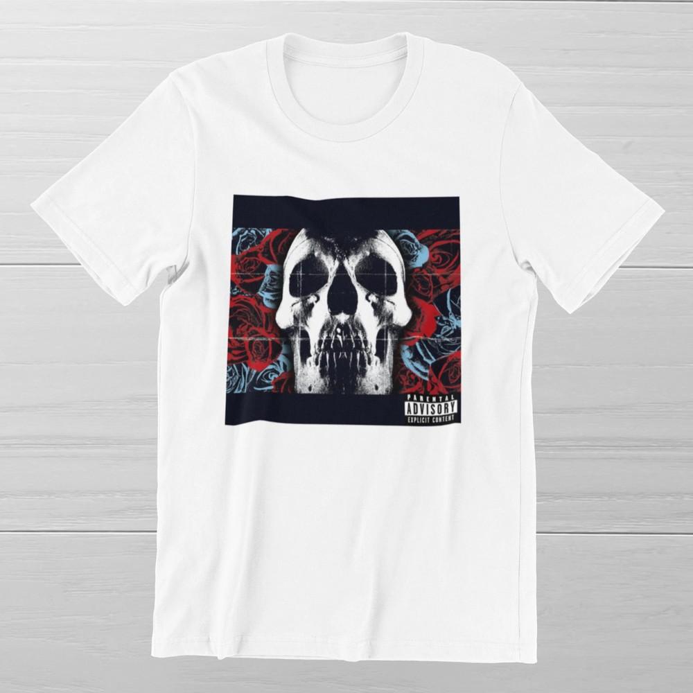 Album Cover Graphic T-Shirt Rock Skull Roses Cotton Tee ON TREND Unisex T-Shirt L