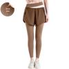 Nuodingxiu Faux Two-Piece Color-Blocked High-Waist Tummy Control Yoga Pants