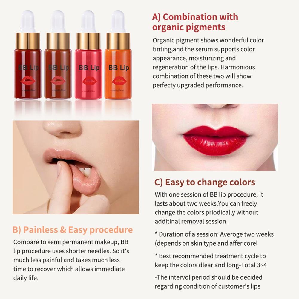Zestaw serum do ust Bb 5ml*10, wiele kolorów, nawilżający, półtrwały