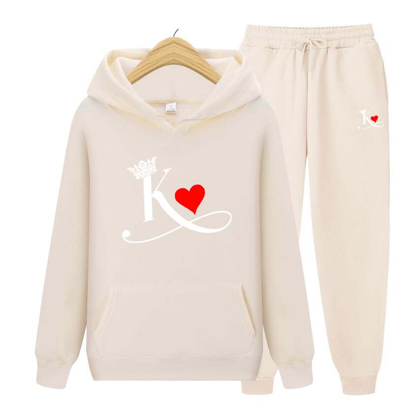 Pánské soupravy Mikina s potiskem K Sportovní souprava Tepláková souprava 2dílná souprava Mikina+kalhoty Pánská tepláková souprava Zimní souprava Sportovní