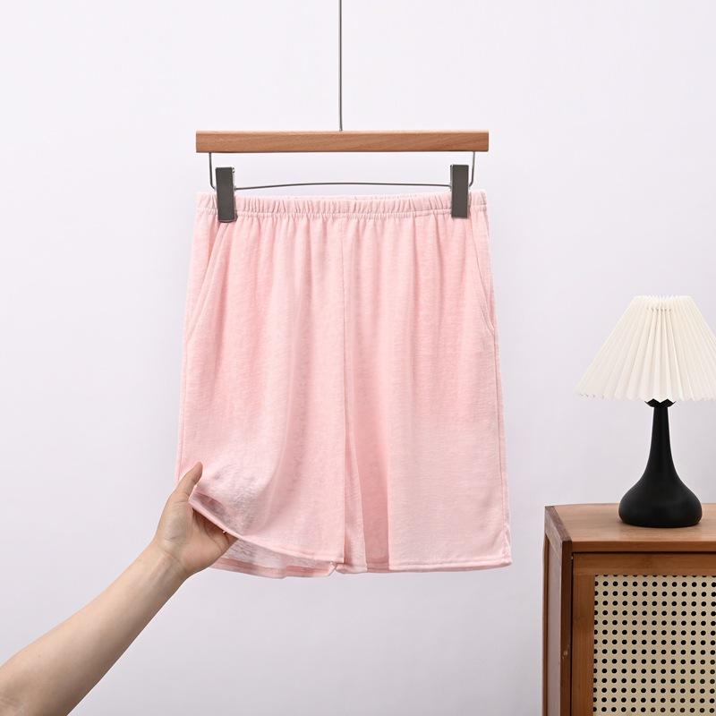 New High-waisted Wide-leg Short Pants for Women, Suitable for Summer As Outerwear, Comfortable Casual Loose-fit Plus-size Pajama Pants
