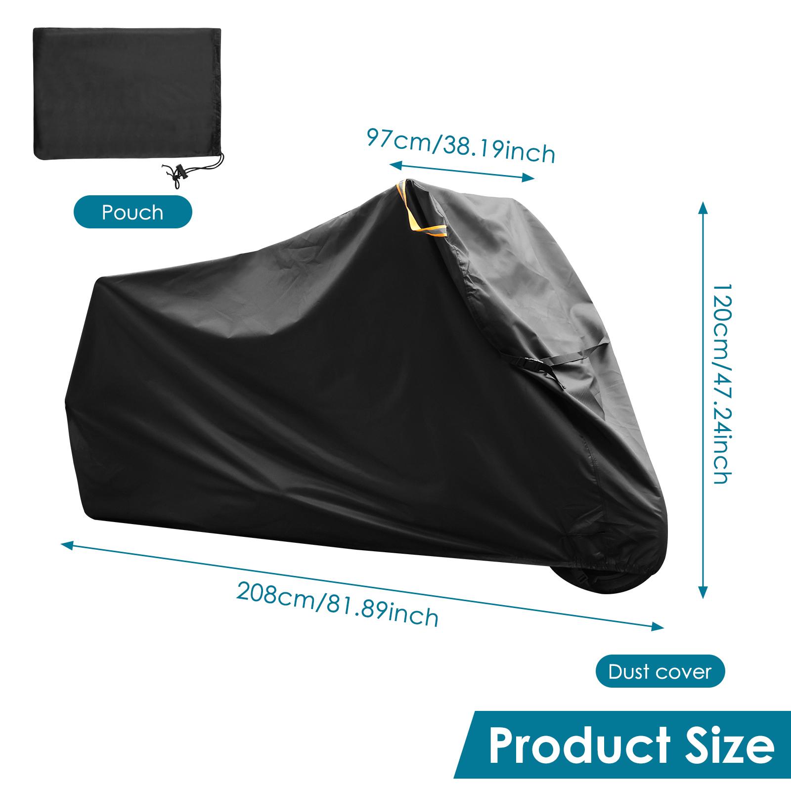 

Водонепроницаемый чехол для велосипеда Oxford Ветрозащитный Пылезащитный Защита от УФ-лучей Уличный Чехол для хранения велосипеда для Путешествий на открытом воздухе Транспортировки чёрный