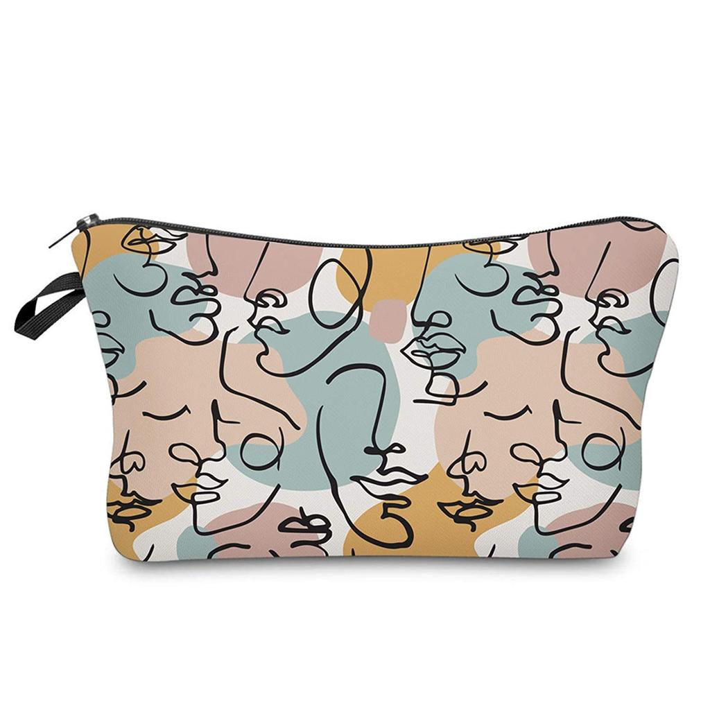 Women Character Print Cosmetic Bag Toiletries Organize Travel Storage Case 6428 KTB