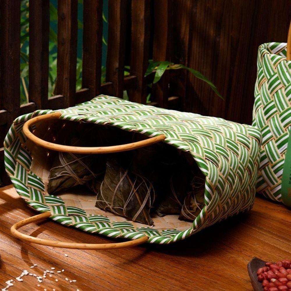 Bamboo Handwoven Storage Basket Chinese Style Gift Box Gift Packaging Handbag  Mid Autumn Festival
