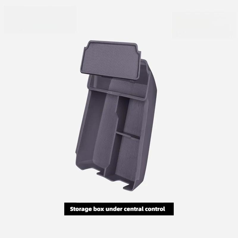 Center Console Lower Storage Box For Leapmotor B10 2025 2026 Silicone Organizer Tray Stowing Tidying Car Interior Accessories