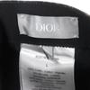 Great DIOR Cap Oblique Leather Baseball Hat Dark Gray Cotton Mens L 933C902H4835 Used