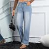 Ladies' Retro Straight Leg High Waisted Jeans