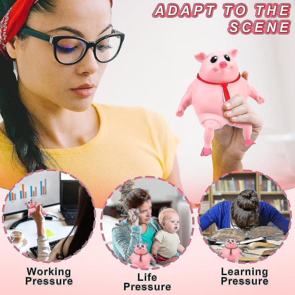 Pig Squeeze Ball Toys, Anti-stress Pig Squeeze Ball Toy, Pink Pig Fun Sensory Squeeze Toys