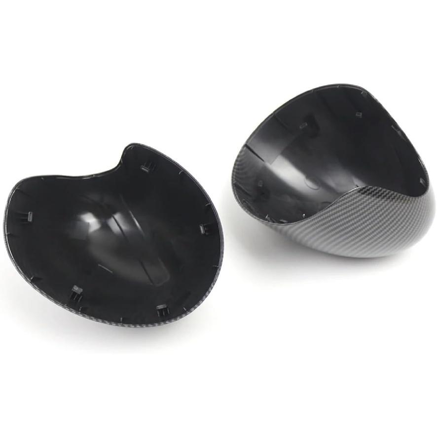 Car Rearview Mirror Cover Compatible for Mini Cooper F54 F55 F56 F60 L+R 2014-2019 Pattern Side Fit Caps LHD Carbon