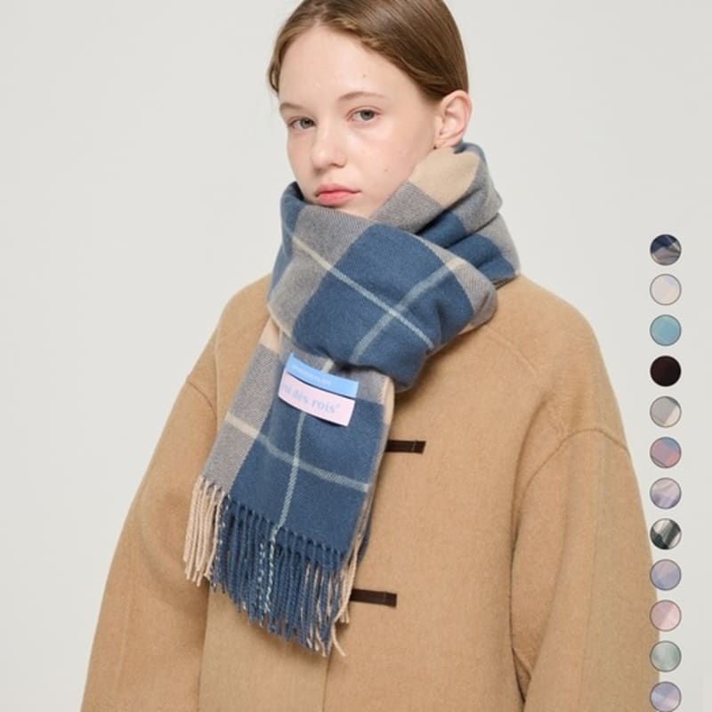 

ROIDESROIS Premier Soft Tender Check Muffler (13 Colors) New York Cheese