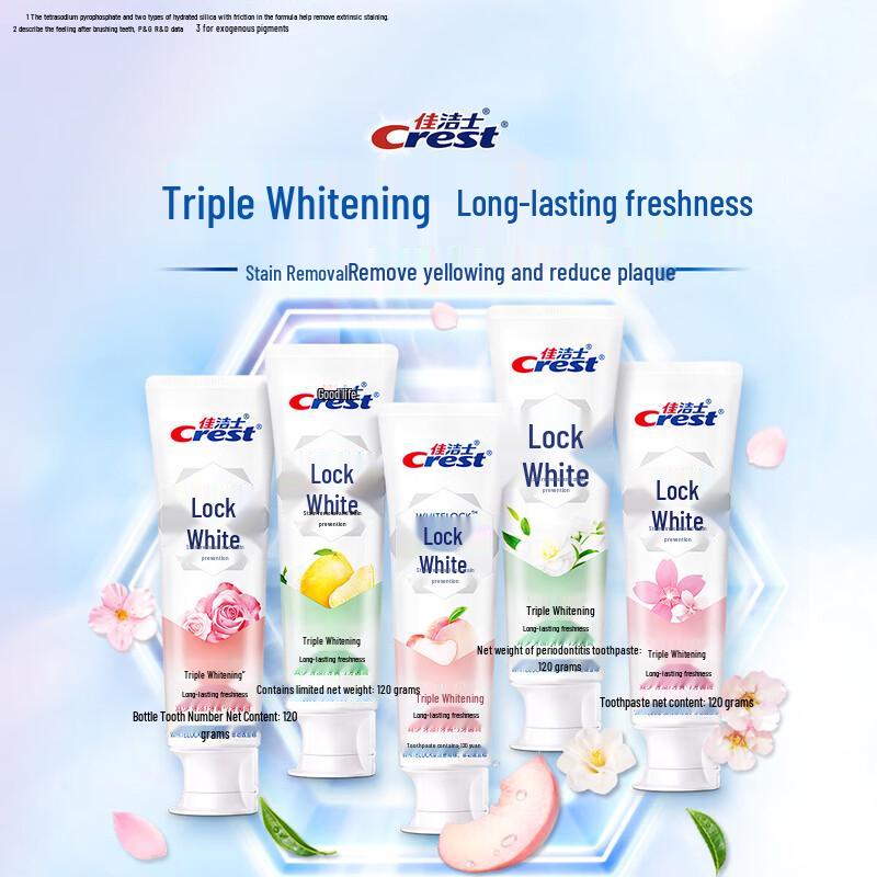 Crest Whitening & Fresh Breath Toothpaste - Cherry Blossom (2x120g)