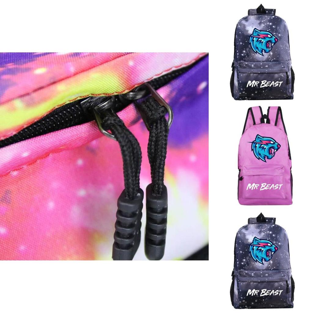 Mr Beast Lightning Cat Backpack High Capacity School Bag With Breathable Material