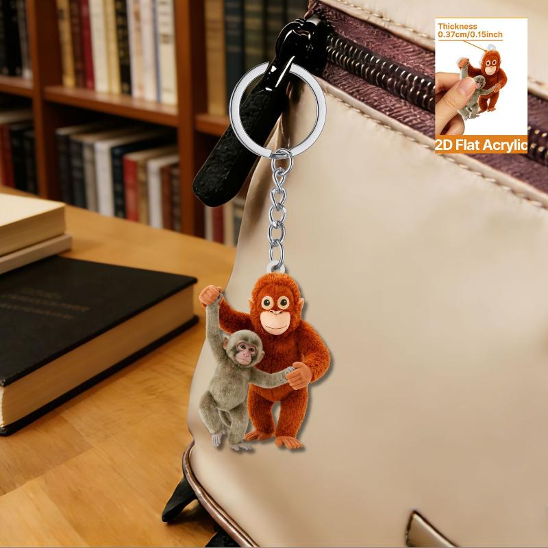 Punch The Monkey Plush Doll Keychain Cartoon Anime Toy Bag Pendant Colleague Desk Ornaments Gift