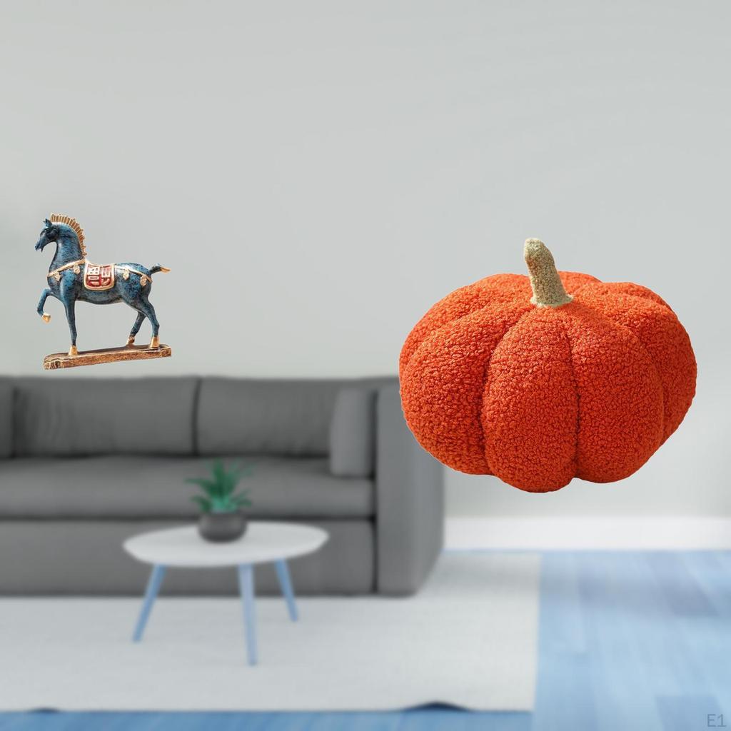 Standing Horse Pumpkin Figurine Fengshui Sofa Cushion Sculpture for Desk Living Room Bookcase