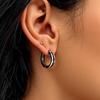 Black Awn Fashion Classic Black Hoop Earrings for Women Ladies Hoop Earrings