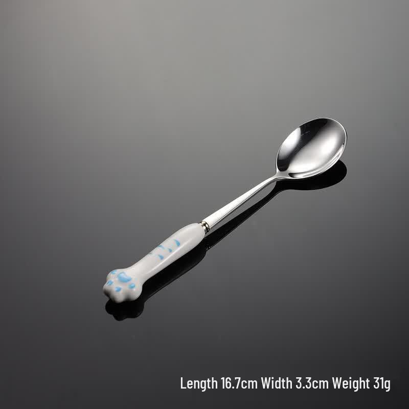 

Qianxing 304 Stainless Steel Ceramic Cat Paw Spoon