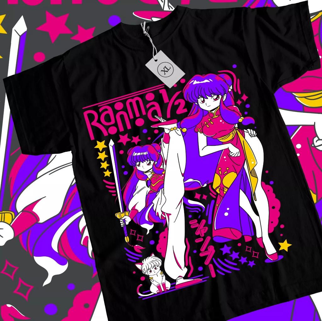 Shampoo Rumiko T-shirt Takahashi Ranma 1/2 Girl Kawaii Funny Anime Tee All Size
