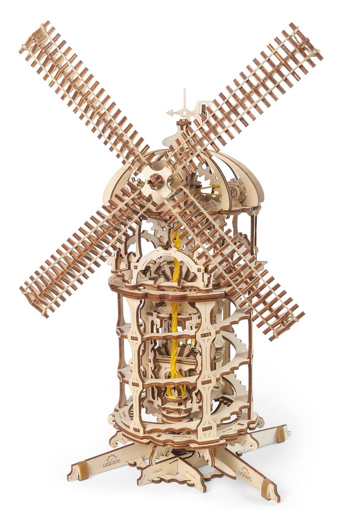 Ugears Windmill Wooden Puzzle, Craft Model, No Glue or Tools Required, Adult Men, 70056, Assembly Instructions Included