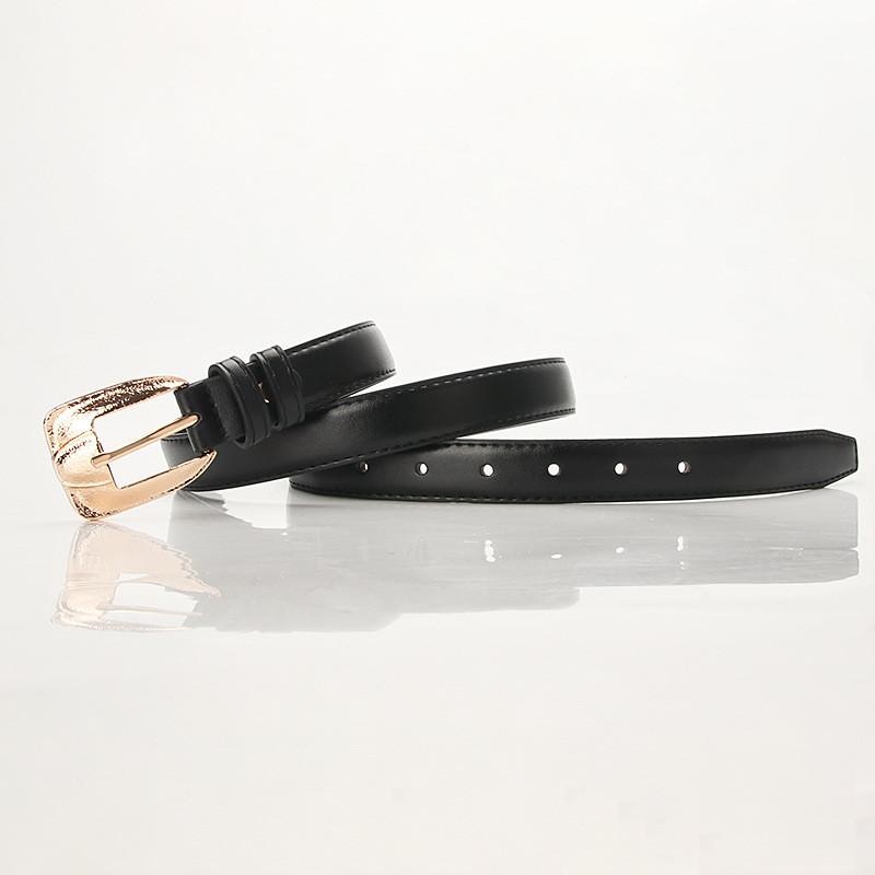 Minimalist Pu Leather Belt For Women With Alloy Pin Buckle Casual Office Style