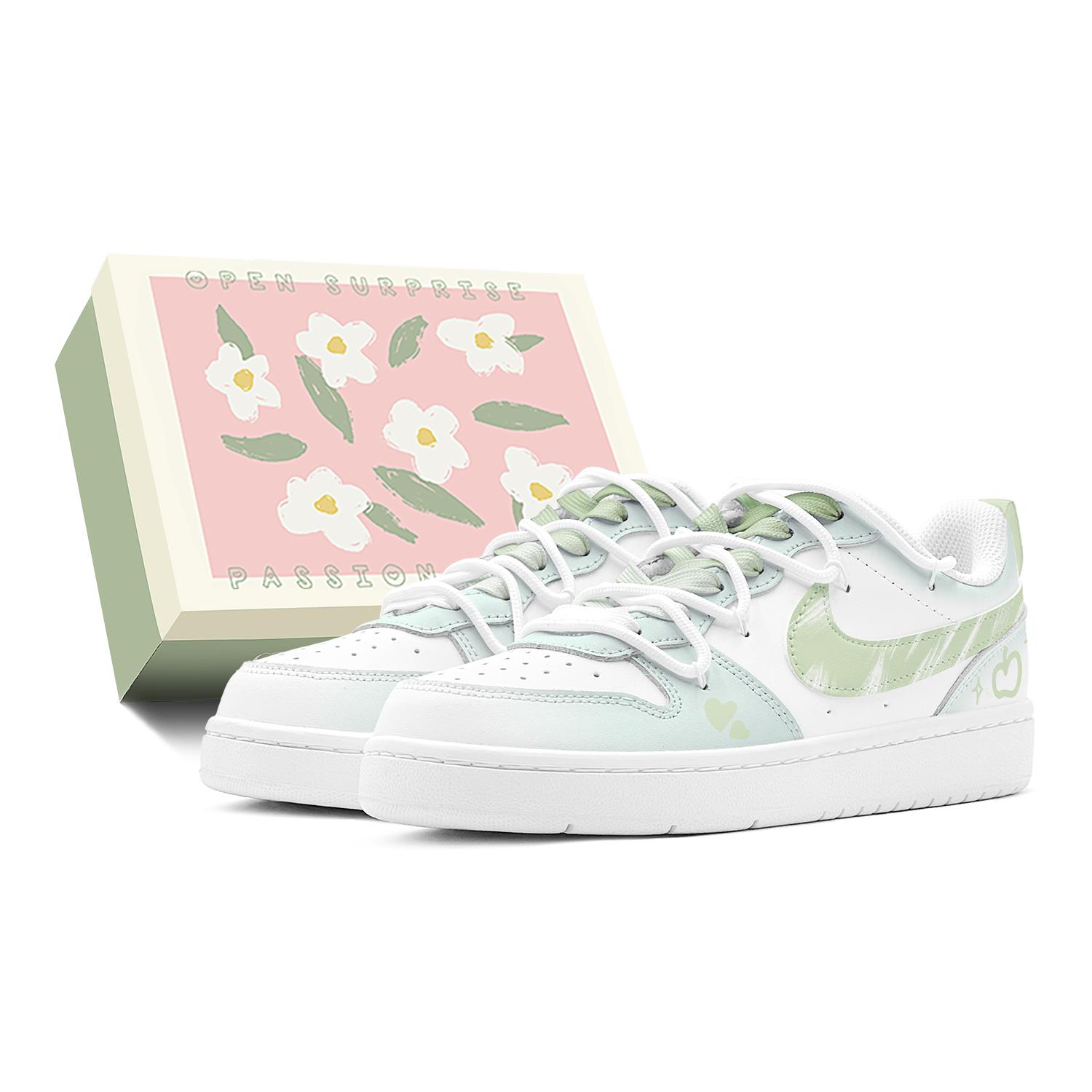 

Nike Court Borough Couple s, Summer Refresh, Sugar Apple, Trendy Travel Outfits Low top Skateboard Shoes Women s BQ5448-100(TeamS2-S-BOX) 38
