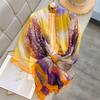 New Spring Summer Elegant Women's Korean Style Versatile Sunshade Anti-Sunshine Shawl Silk Scarf Simulation Silk Wrap