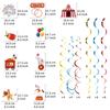 30Pcs Bright Hanging Decorations Circus Themed Party Ornament Sustainable Paper Crafts For Birthday Wedding Celebration