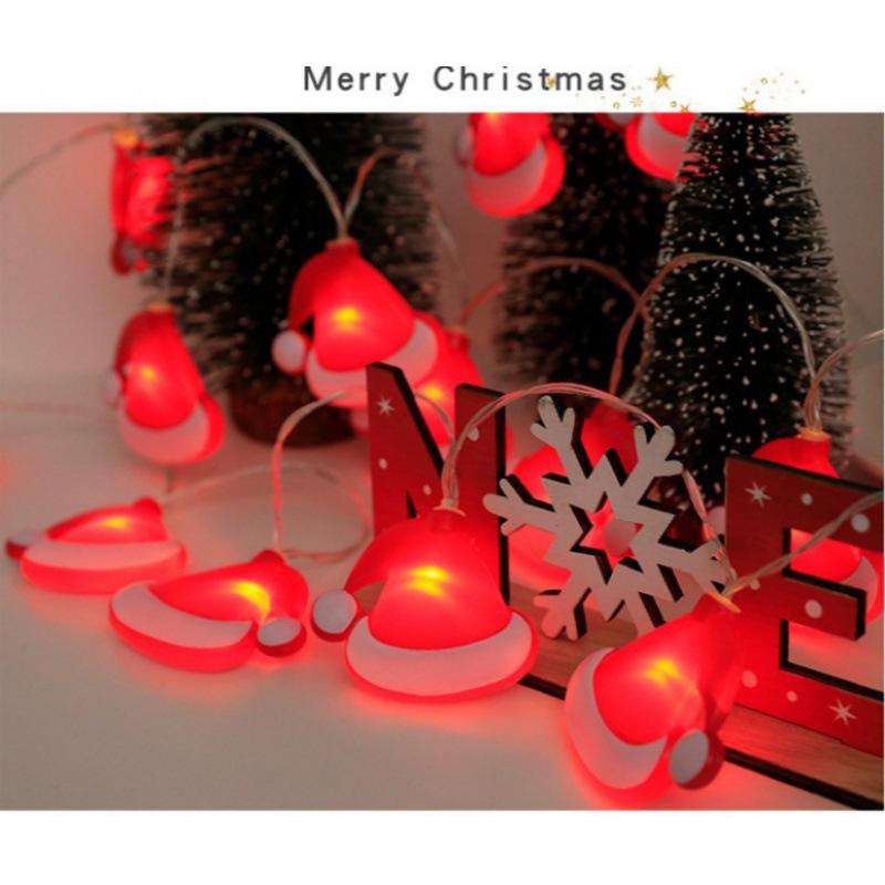 Battery-Powered LED Christmas Bell String Lights for Colorful Room Decoration