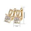 Elegant Gold-Plated Zircon Earrings for Women - Fashionable Southeast Asian Design, Perfect for a High-End Vacation Style.