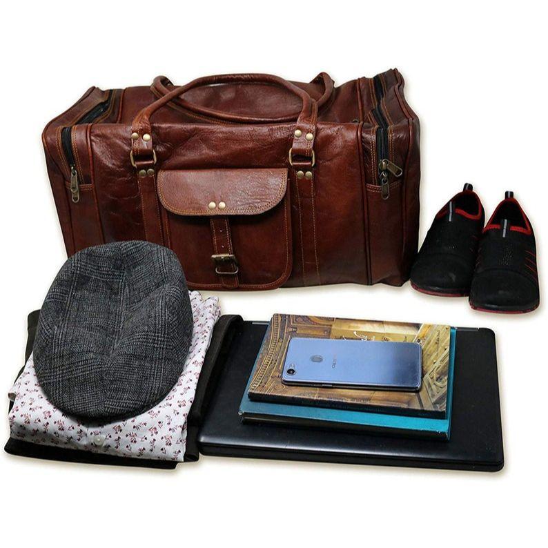 Personalized Leather Duffle Bag Travel Carry-on Luggage Overnight Gym Weekender Bag Unique Groomsmen Gift Oversized Duffel Bag