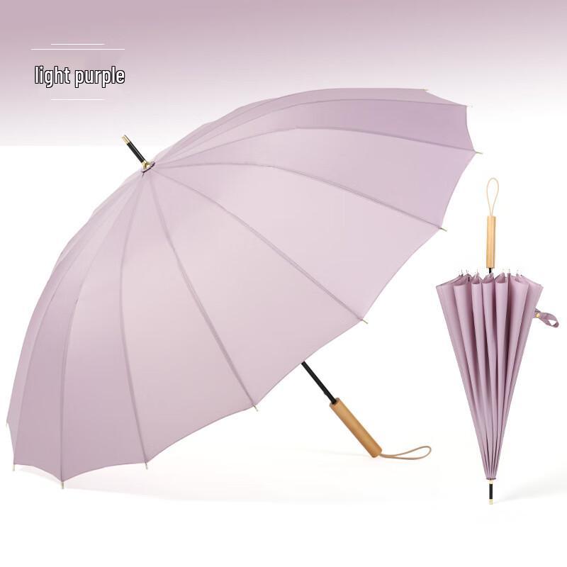 

Nanqiao Vintage 16-Rib Straight Umbrella with Wooden Handle 23 inch