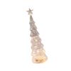 Glass Christmas Tree Figurine Christmas Decoration for Office Bedroom Shelf
