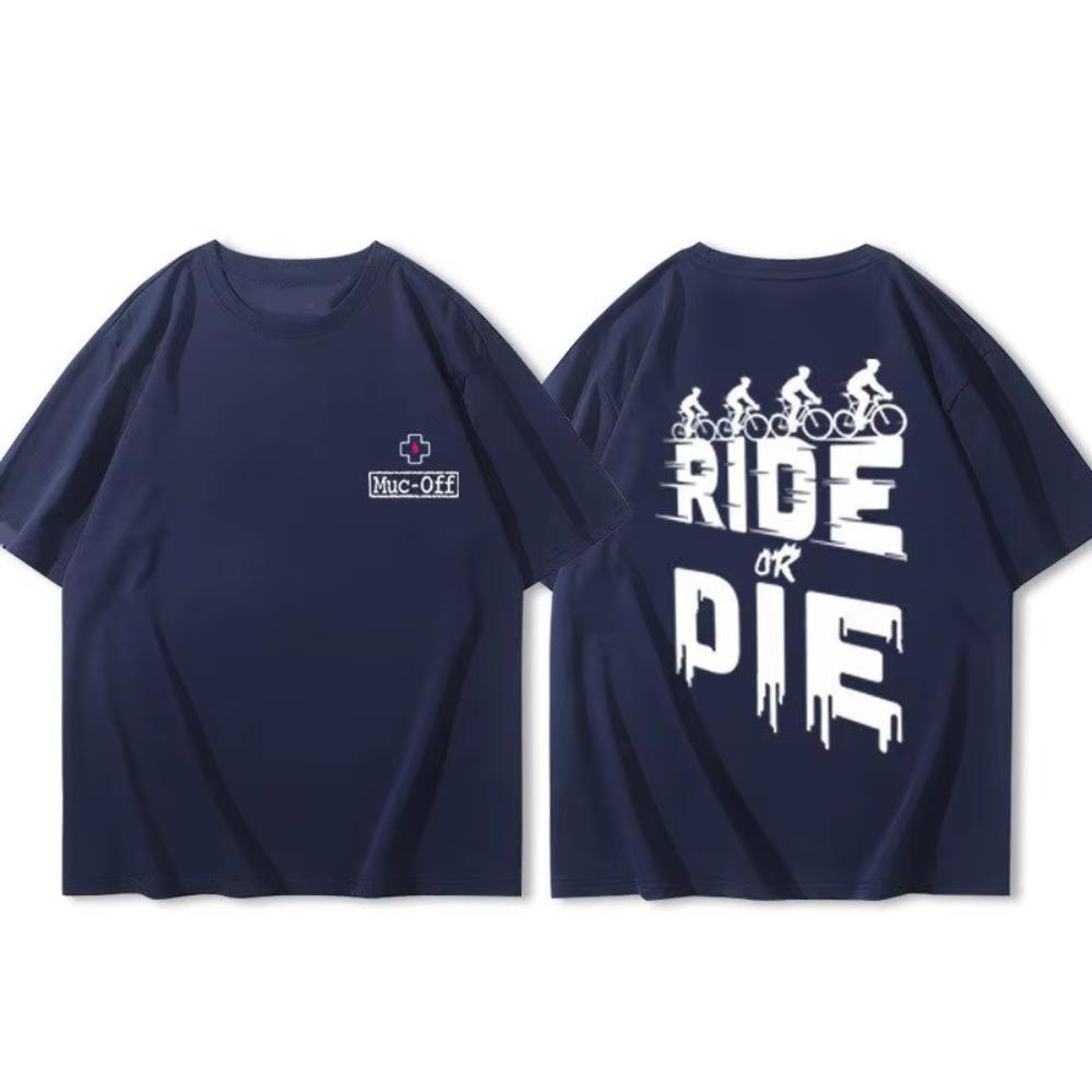 Spring and Summer New Mens and Womens New Cycling Wear Bike Ride or Die Printed Cotton Casual Short Sleeved Round Neck Tshirt