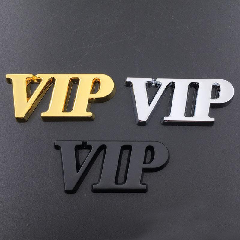 3D Metal VIP Car Sticker Emblem Badge Decals For Audi Nissin Subaru Honda Suzuk Lexus Chevrolet Peugeot Renault For d