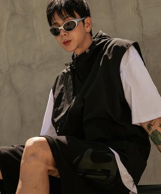 Burning Capone Bc Nylon Hooded Utility Vest (Black)