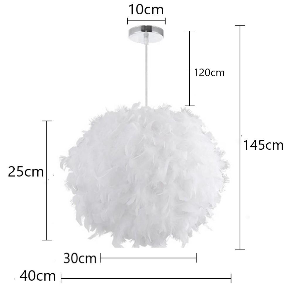 Modern Feather LED Pendant Light E27 Lamp Holder Fairy Hanging Lamps Goose Bedroom Dining Room Loft Ceiling Nordic Chandelier